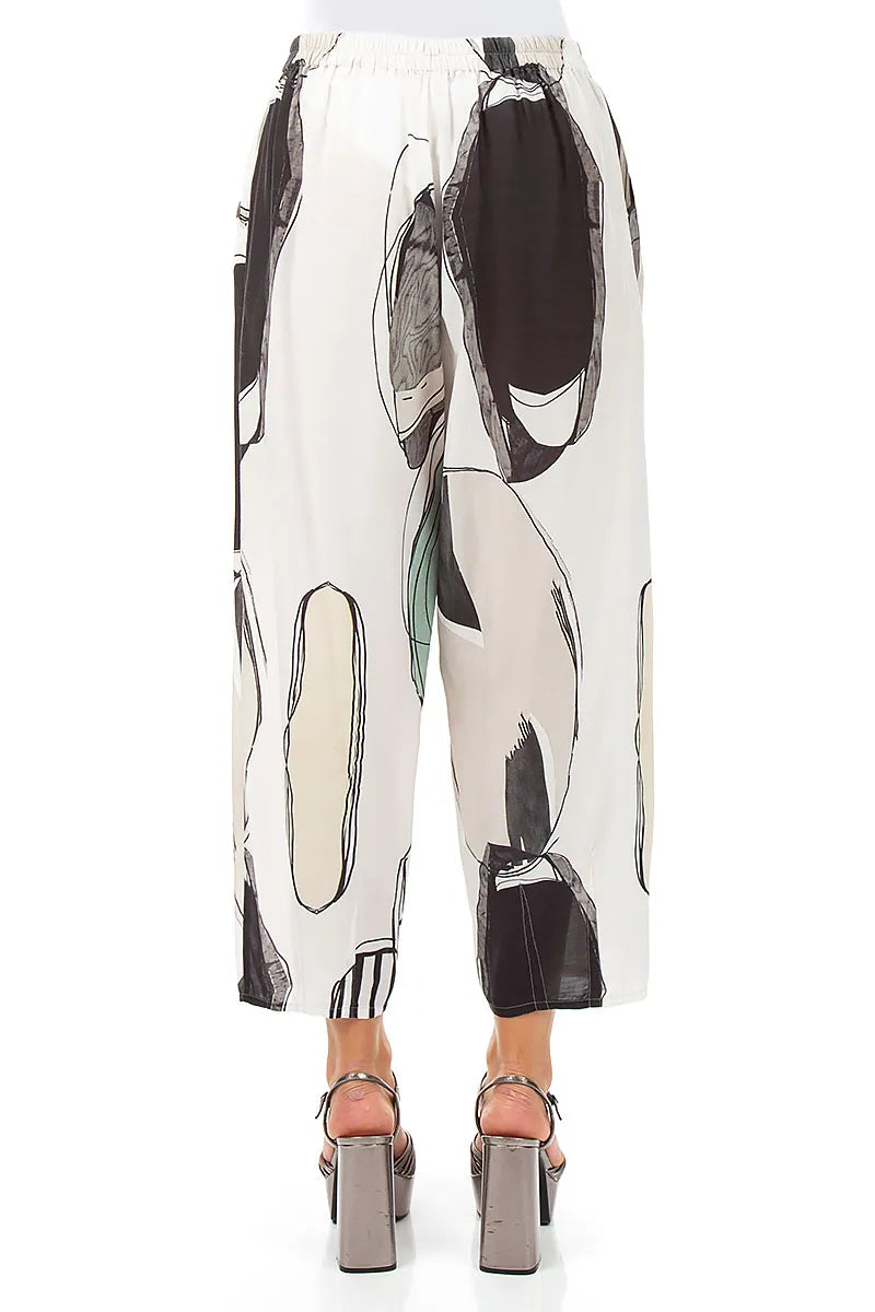 Slight Taper Tumbled Stone Silk Bamboo Trousers 2