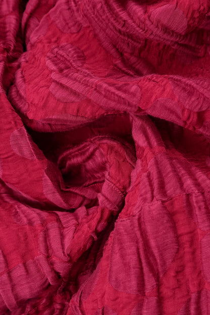 Soft Cowl Ruby Circle Silk Linen Dress