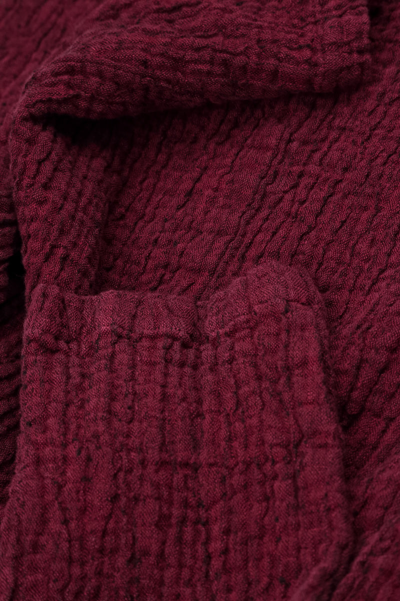 Soft Cowl Ruby Textured Linen Dress 5
