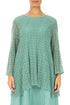Soft Flare Mint Broderie Cotton Blouse 1