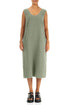 Soft V-Neck Sage Linen Dress 1