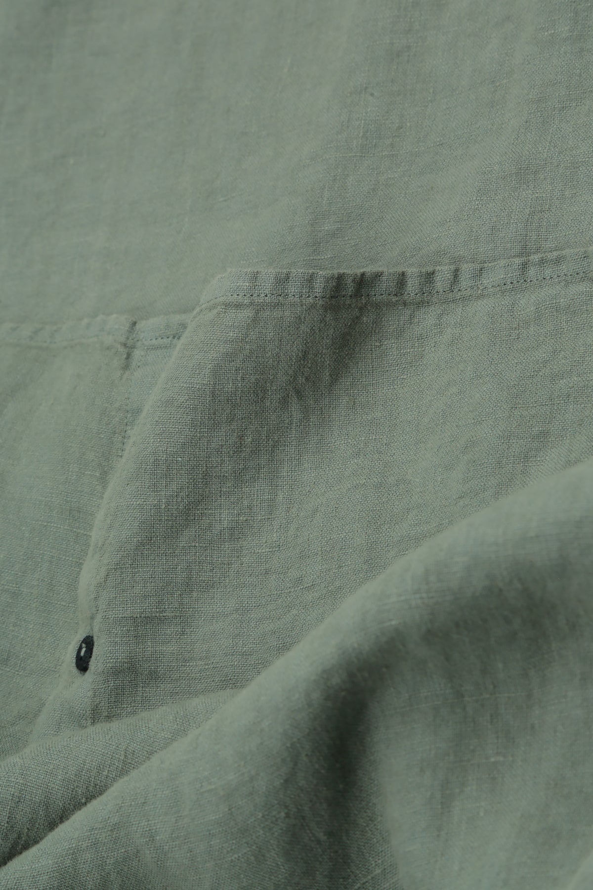 Soft V-Neck Sage Linen Dress 5