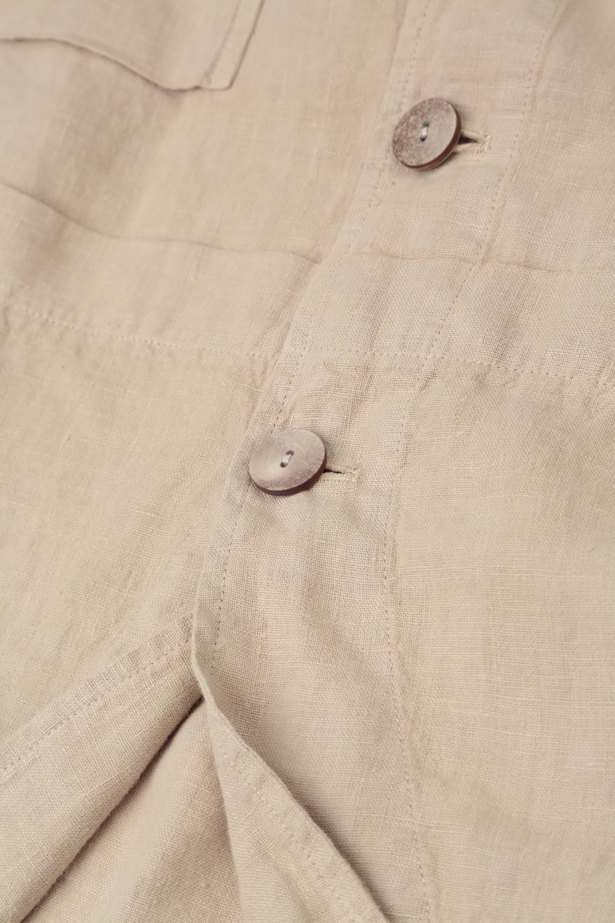 Softly Structured Beige Linen Jacket
