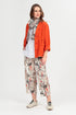 Softly Structured Flame Orange Linen Jacket 1