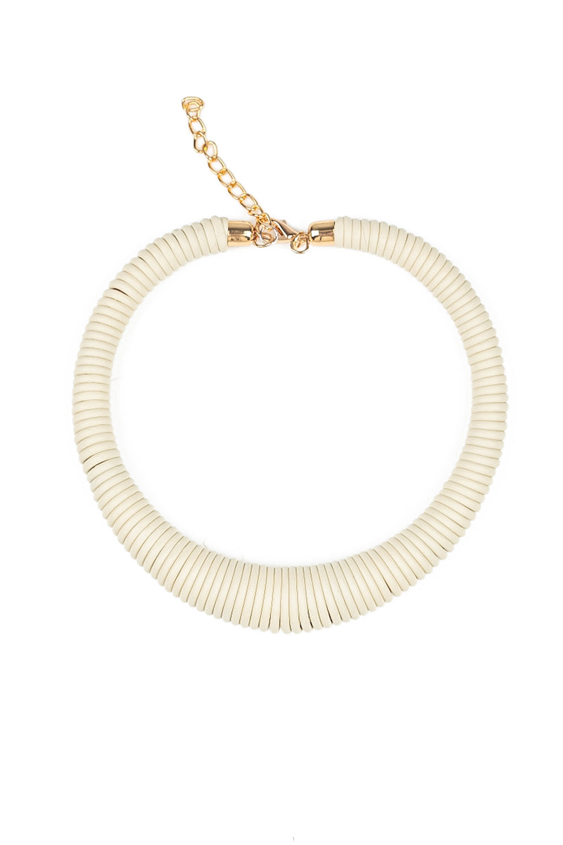 Spiral White Rubber Choker 1