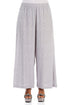 Split Hem Floral Lilac Grey Silk Trousers 1