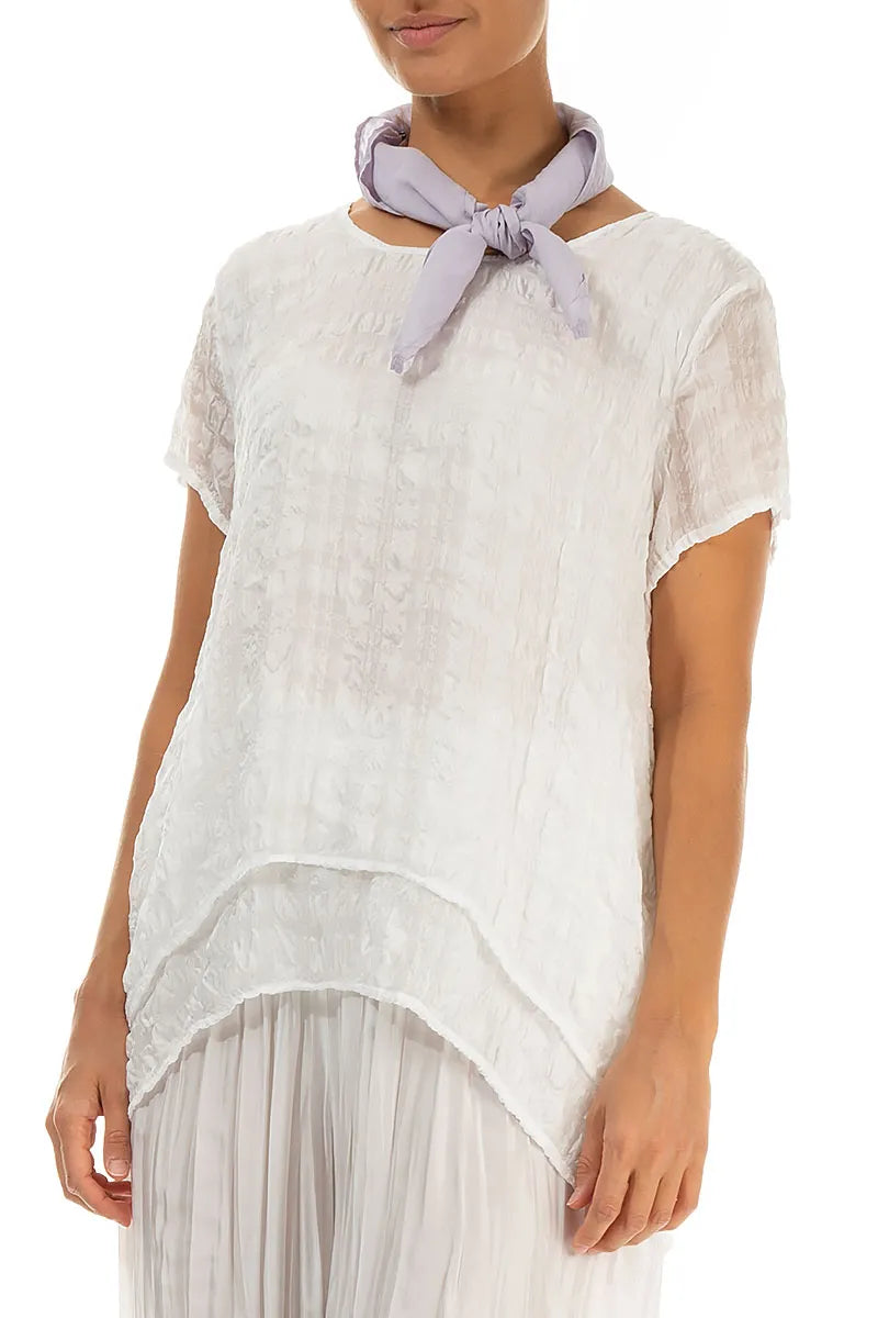 Quadratischer lila Seiden-Baumwoll-Schal