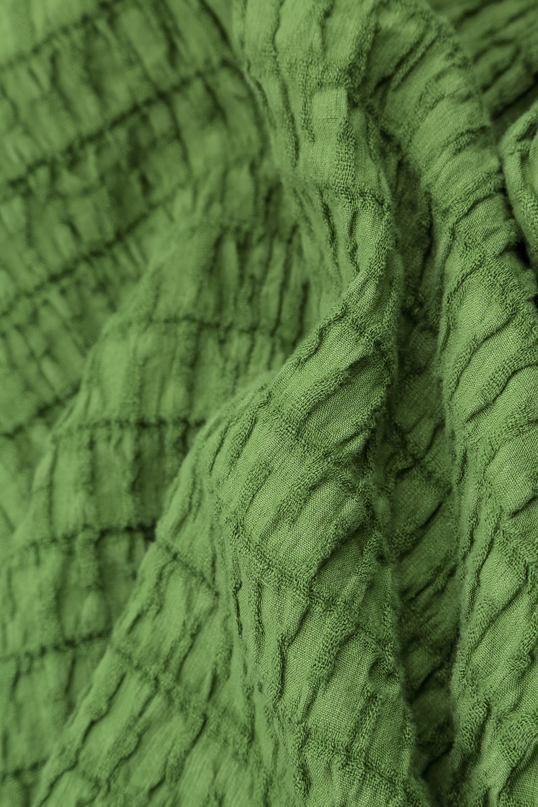 Square Neck Shamrock Green Textured Linen Tunic 5