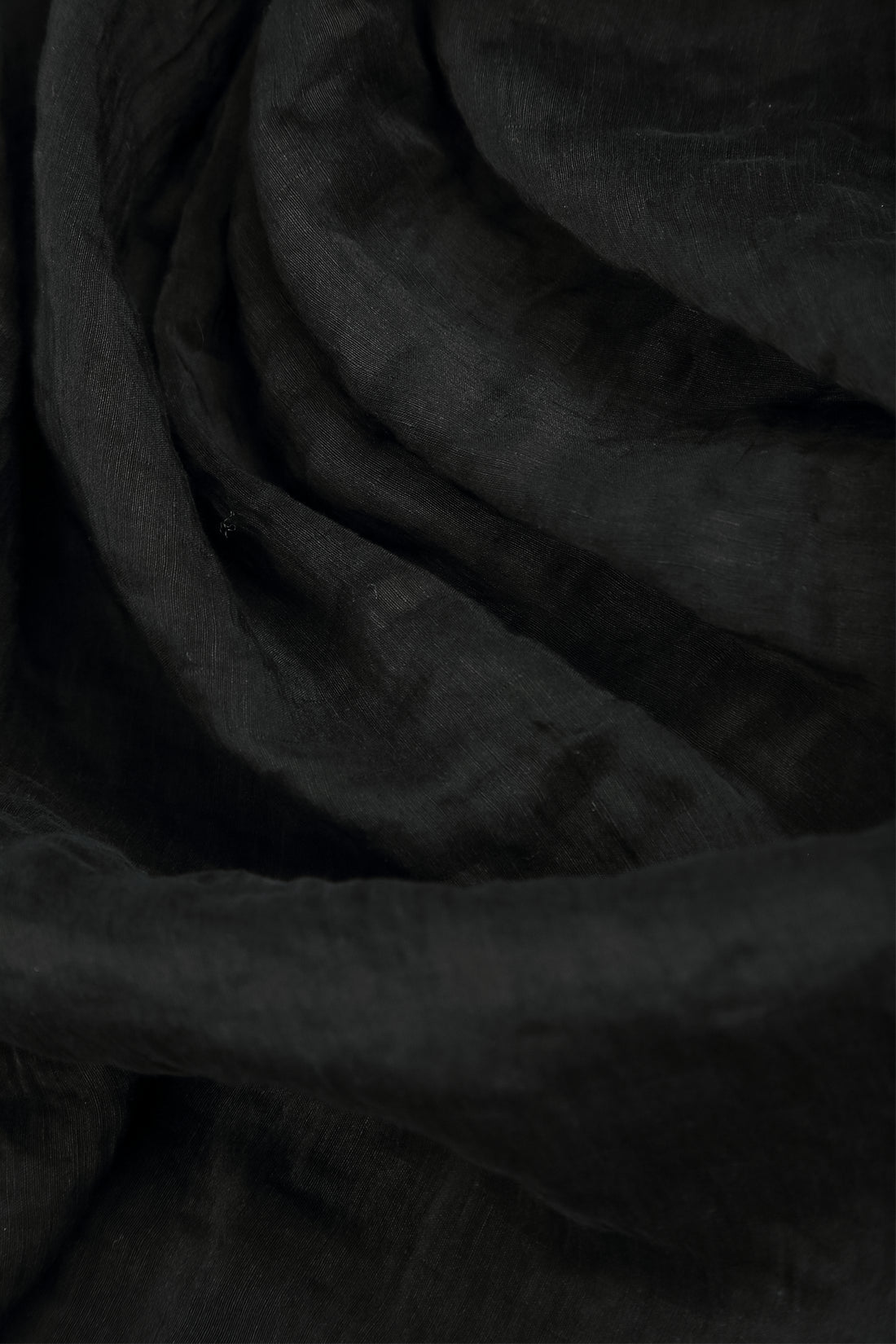 Square Neck Textured Black Silk Dress 5