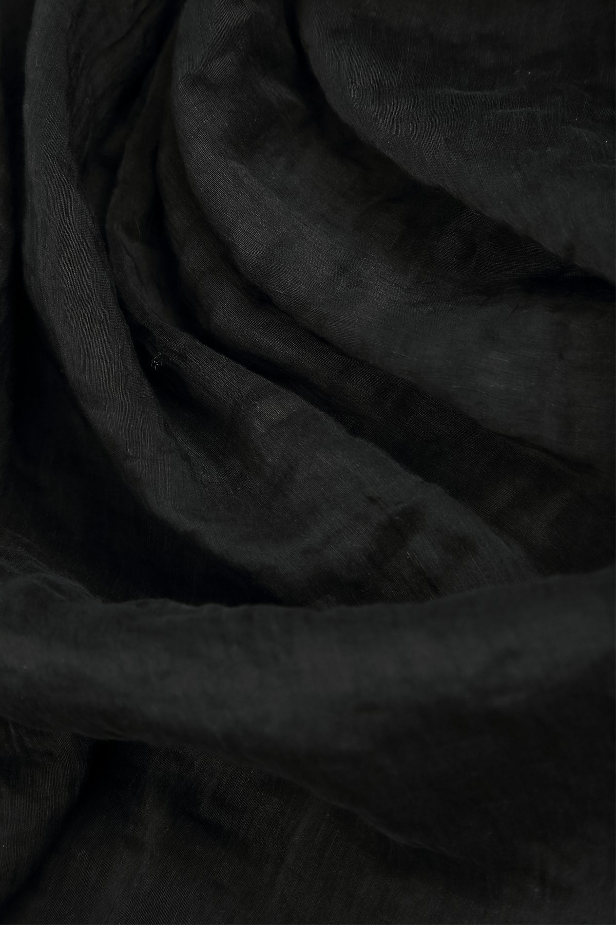 Square Neck Textured Black Silk Dress 5