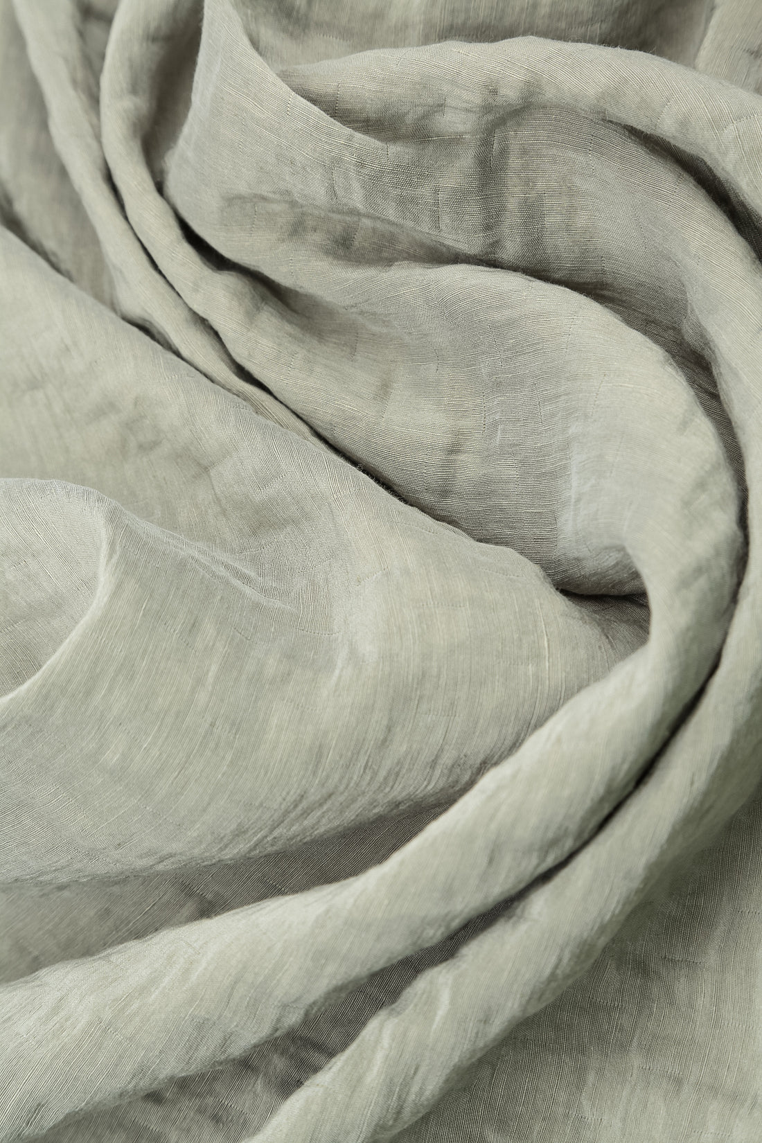 Square Neck Textured Olive Grey Silk Dress 5