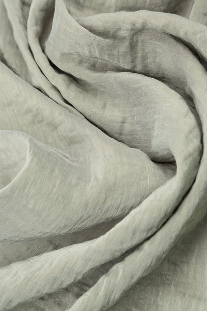 Square Neck Textured Olive Grey Silk Dress 5
