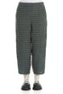 Straight Back Seam Sage Check Linen Trousers 1