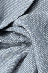 Straight Blue Stripe Linen Trousers 5