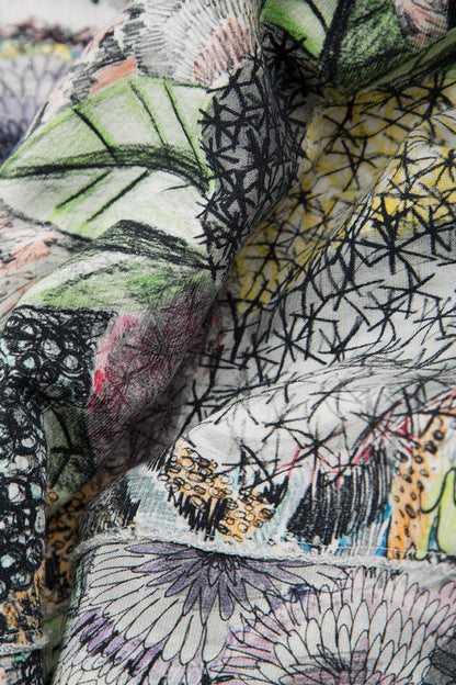 Purple Edge Botanical Linen Trousers 4