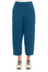 Straight Cobalt Blue Linen Trousers 1