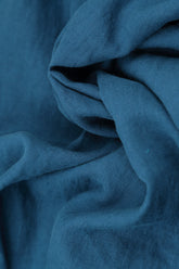 Straight Cobalt Blue Linen Trousers 4