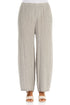 Straight Cropped Beige Silk Viscose Trousers 1