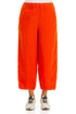 Straight Flame Orange Linen Trousers 1