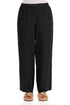 Straight Full Length Black Linen Trousers 1