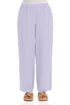 Straight Full Length Lavender Linen Trousers 1