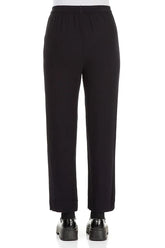 Straight Graphite Blue Viscose Trousers 2