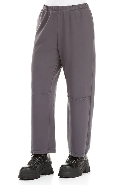 Straight Graphite Cotton Trousers 3