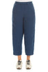 Straight Navy Linen Trousers 1