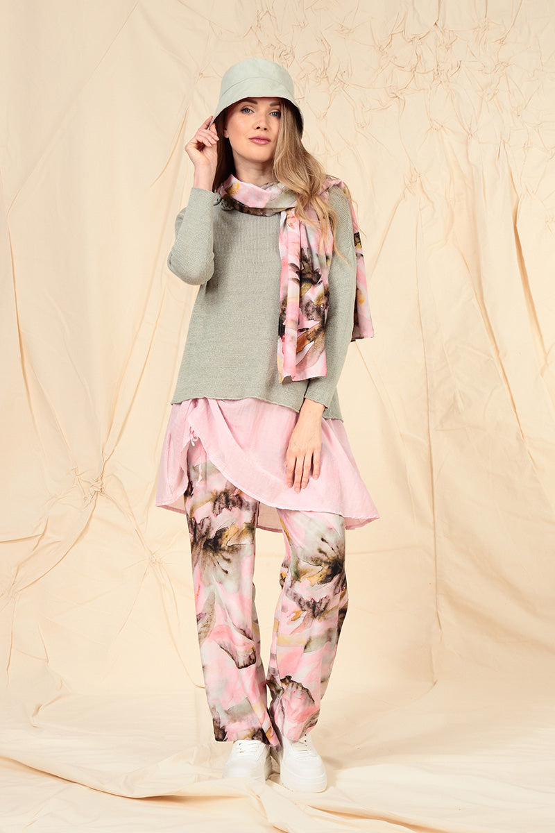 Straight Oasis Silk Bamboo Trousers 6