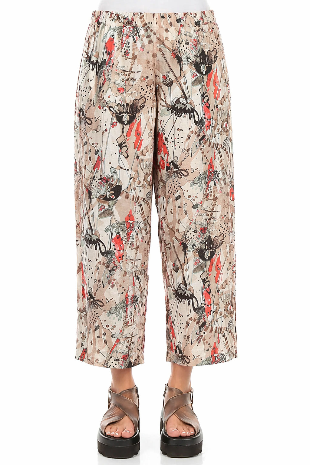 Straight Savannah Linen Trousers 1