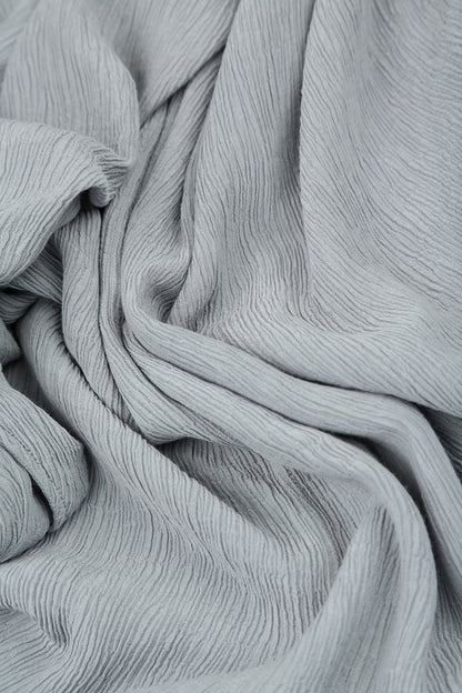 Straight Silver Grey Silk Viscose Trousers