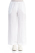 Straight Tie Up White Linen Trousers 1