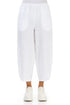 Straight White Linen Trousers 1