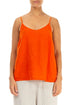 Strappy Flame Orange Linen Camisole Top 1