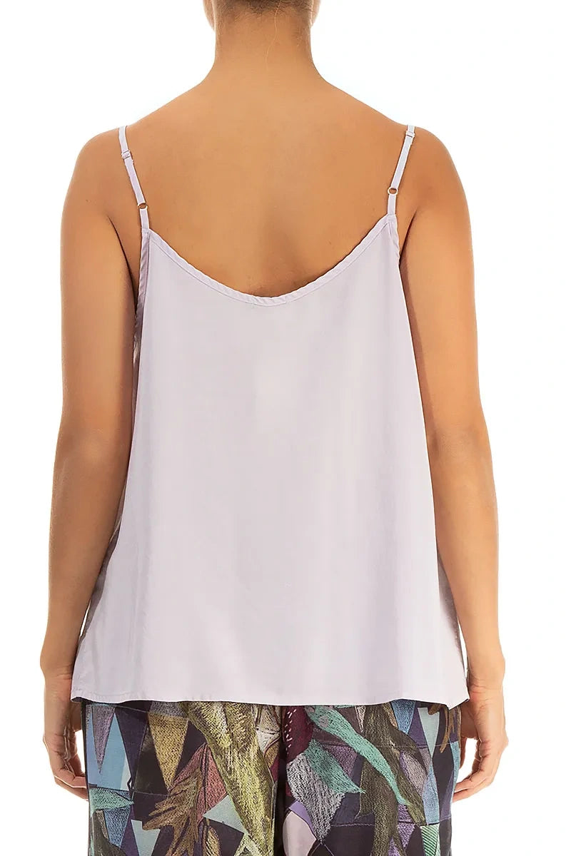 Strappy Lilac Pure Silk Top 2