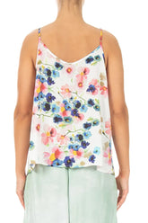 Strappy Primrose Silk Bamboo Camisole Top 2