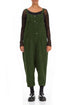 Strappy Shamrock Green Mélange Linen Jumpsuit 1