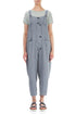 Strappy Storm Grey Linen Jumpsuit 1