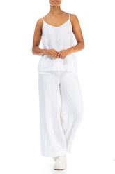 Strappy White Linen Top 4