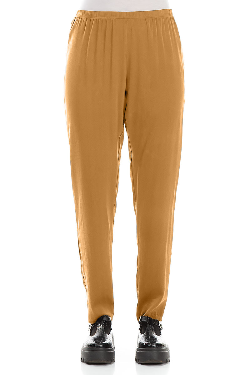 Aged Copper Silk Leggings 1
