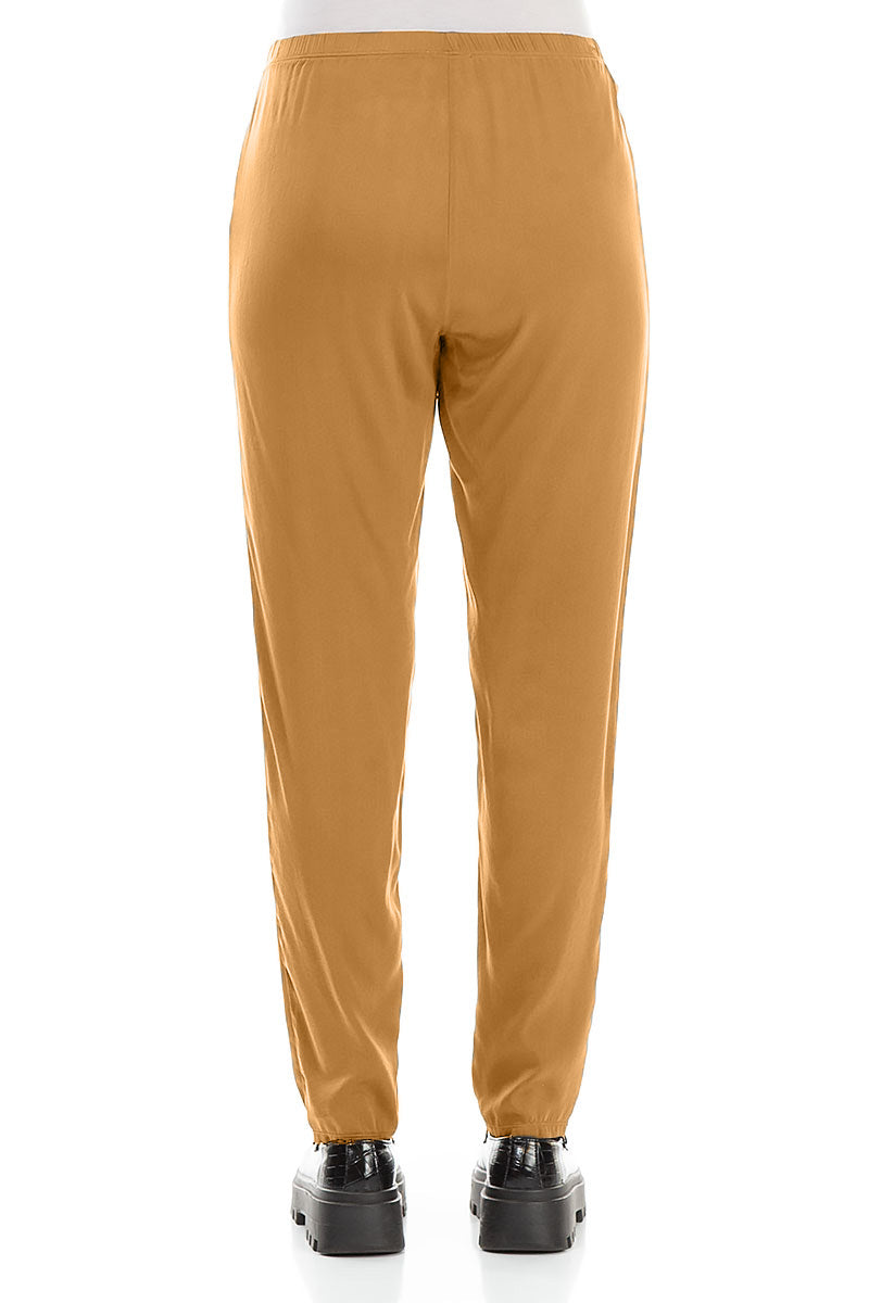 Aged Copper Silk Leggings 2