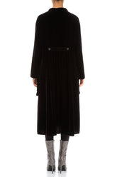 Stylish Long Vintage Violet Silk Velvet Jacket 2