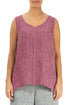 Sweetheart Neck Crinkled Mauve Taupe Silk Top 1