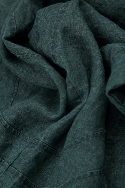 Sweetheart Neck Teal Linen Top