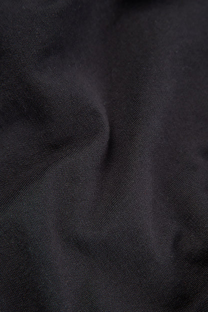 Long Flared Black Cotton Dress 5