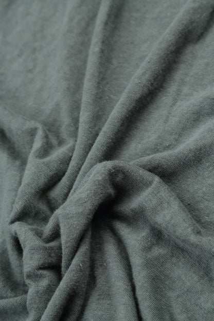 Boxy Bubble Décor Sage Linen Jersey Dress 5