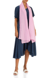 Taffy Pink Silk Cotton Scarf 2