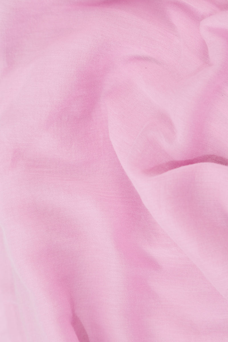 Taffy Pink Silk Cotton Scarf 4