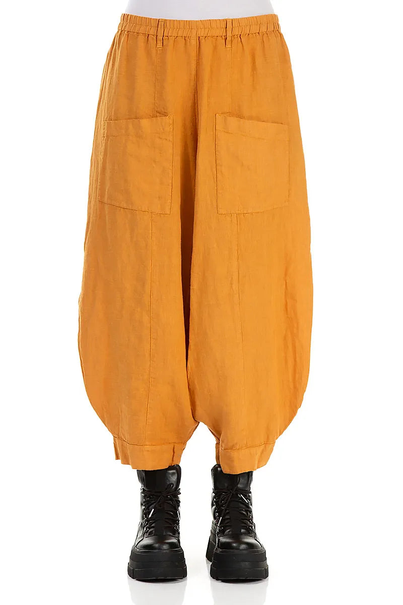 Taper Amber Linen Trousers 1