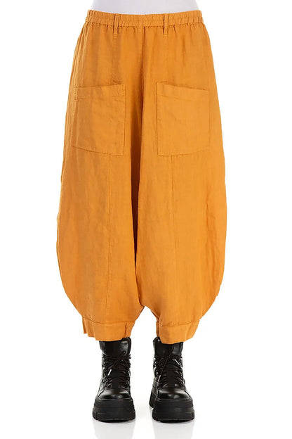 Taper Amber Linen Trousers 1